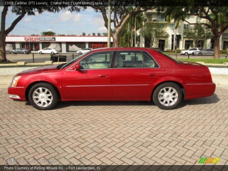 Crystal Red / Light Linen/Cocoa 2008 Cadillac DTS Luxury