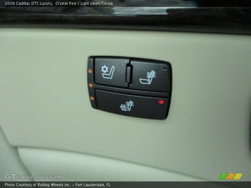 Crystal Red / Light Linen/Cocoa 2008 Cadillac DTS Luxury