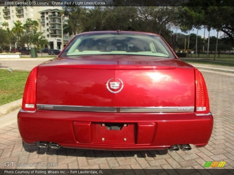 Crystal Red / Light Linen/Cocoa 2008 Cadillac DTS Luxury