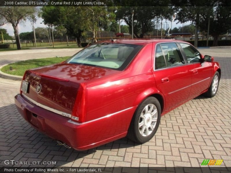 Crystal Red / Light Linen/Cocoa 2008 Cadillac DTS Luxury