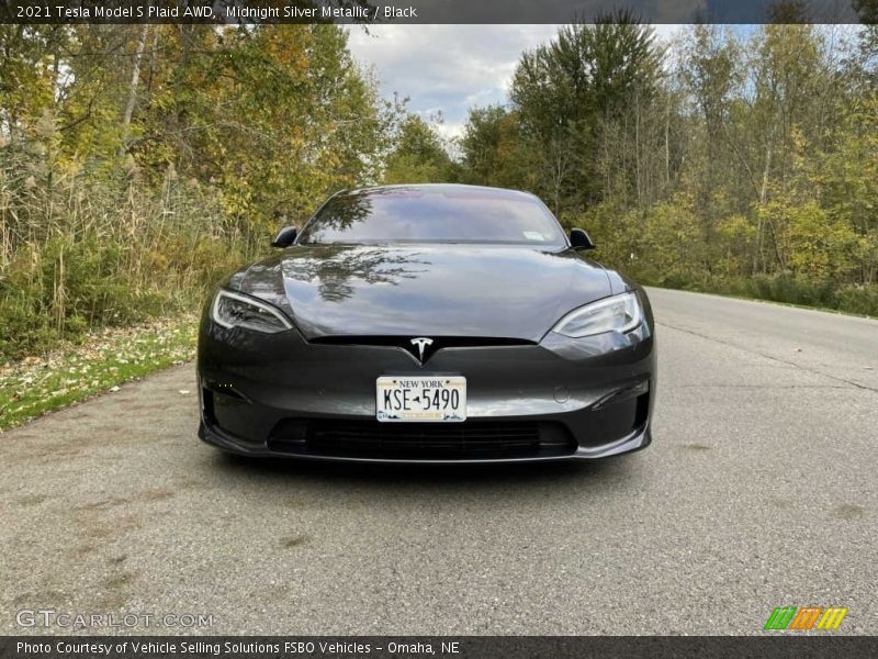 Midnight Silver Metallic / Black 2021 Tesla Model S Plaid AWD