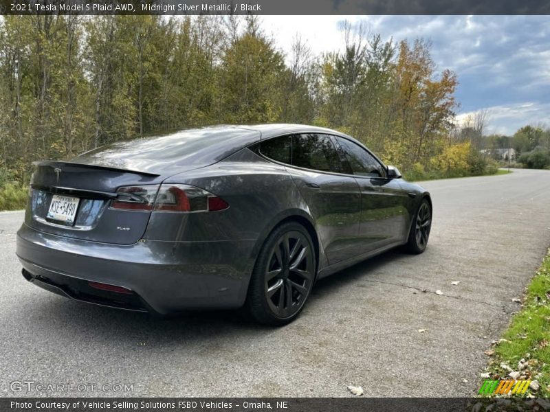 Midnight Silver Metallic / Black 2021 Tesla Model S Plaid AWD