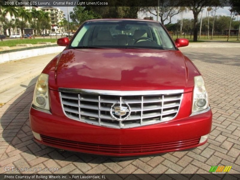 Crystal Red / Light Linen/Cocoa 2008 Cadillac DTS Luxury