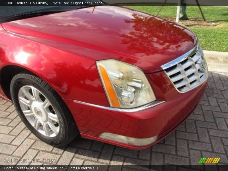 Crystal Red / Light Linen/Cocoa 2008 Cadillac DTS Luxury