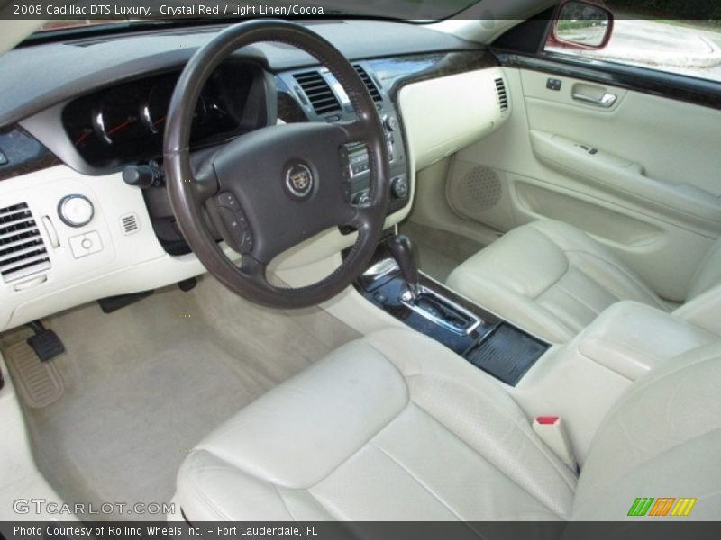 Crystal Red / Light Linen/Cocoa 2008 Cadillac DTS Luxury