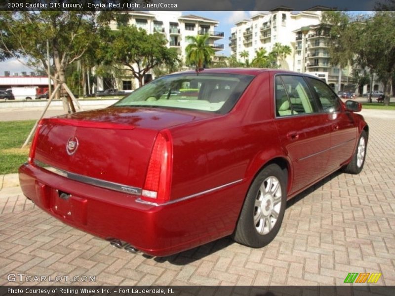 Crystal Red / Light Linen/Cocoa 2008 Cadillac DTS Luxury