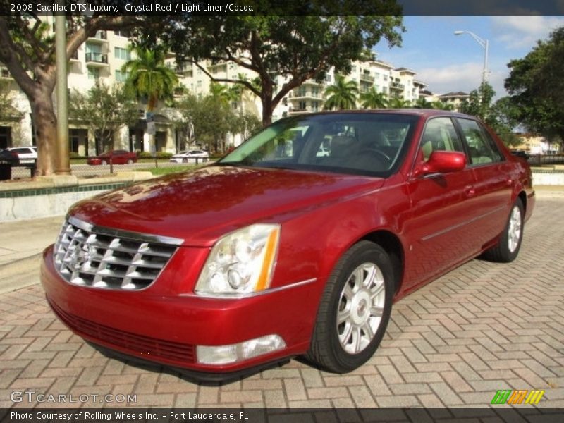 Crystal Red / Light Linen/Cocoa 2008 Cadillac DTS Luxury