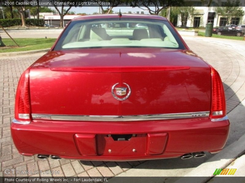 Crystal Red / Light Linen/Cocoa 2008 Cadillac DTS Luxury
