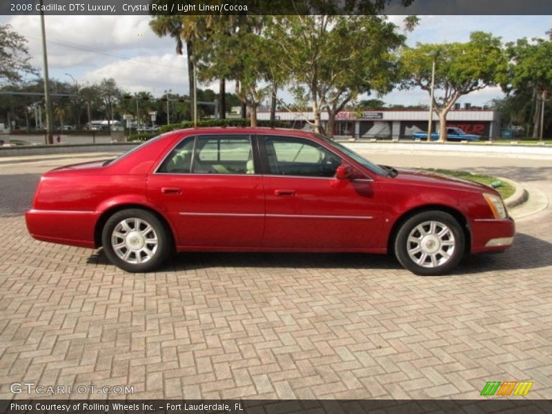 Crystal Red / Light Linen/Cocoa 2008 Cadillac DTS Luxury