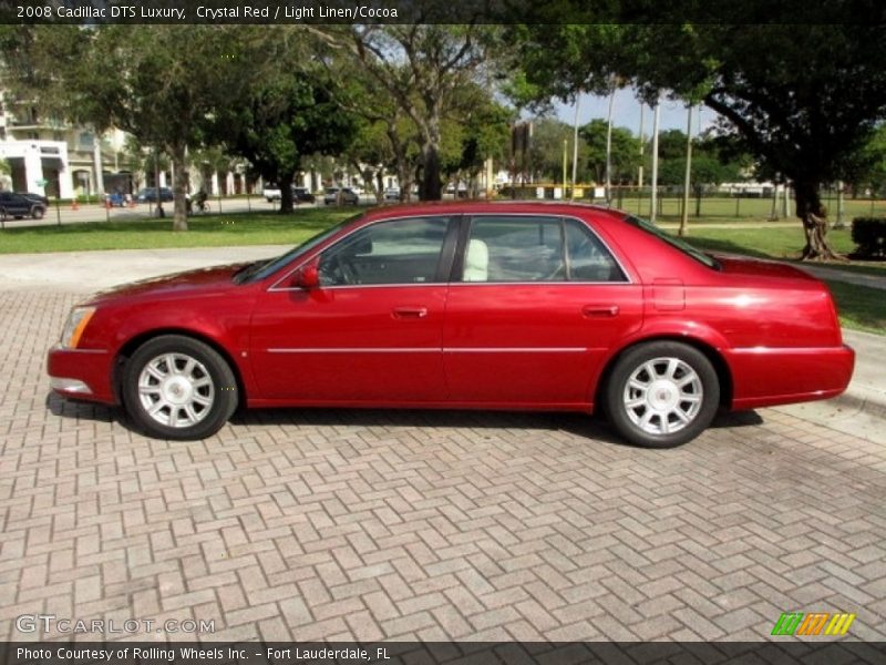 Crystal Red / Light Linen/Cocoa 2008 Cadillac DTS Luxury