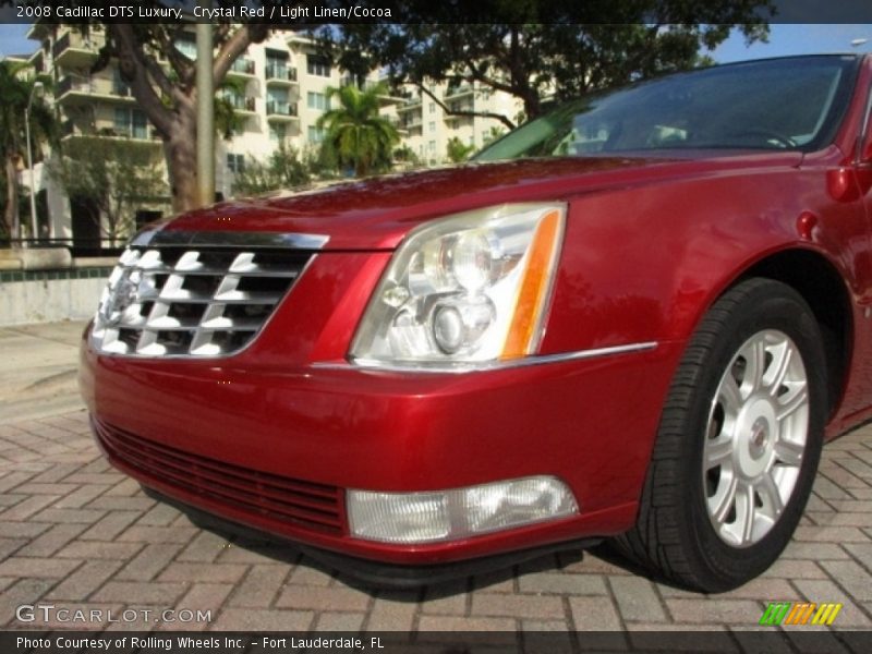 Crystal Red / Light Linen/Cocoa 2008 Cadillac DTS Luxury