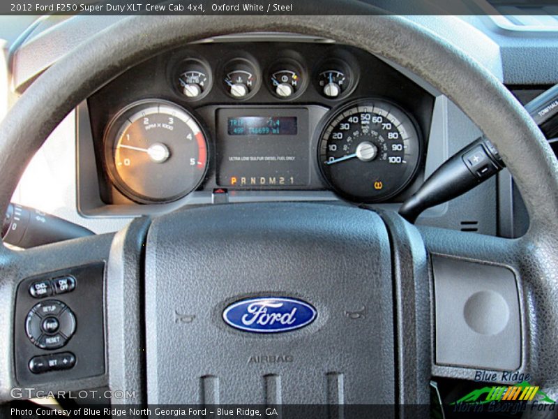 Oxford White / Steel 2012 Ford F250 Super Duty XLT Crew Cab 4x4