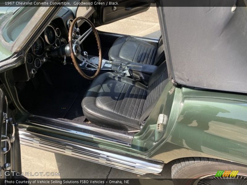 Goodwood Green / Black 1967 Chevrolet Corvette Convertible