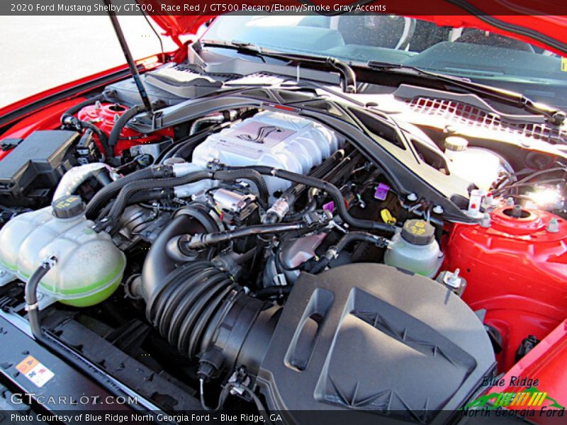  2020 Mustang Shelby GT500 Engine - 5.2 Liter Supercharged DOHC 32-Valve Ti-VCT Cross Plane Crank V8
