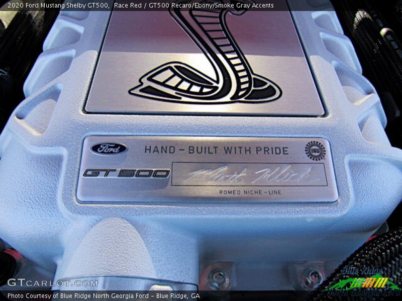 Info Tag of 2020 Mustang Shelby GT500