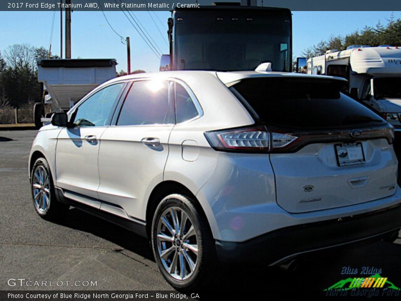 White Platinum Metallic / Ceramic 2017 Ford Edge Titanium AWD