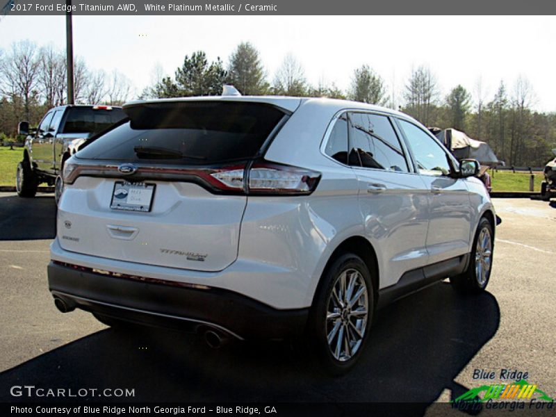 White Platinum Metallic / Ceramic 2017 Ford Edge Titanium AWD