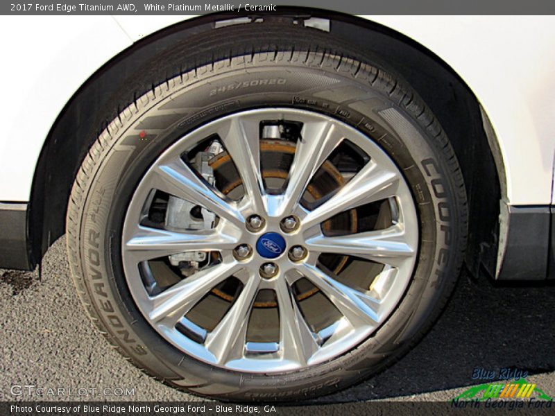 White Platinum Metallic / Ceramic 2017 Ford Edge Titanium AWD