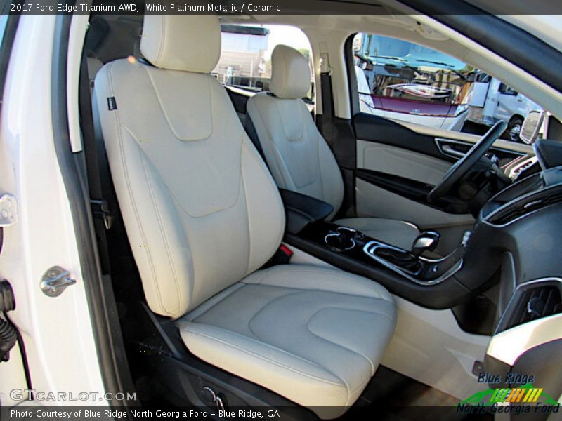 White Platinum Metallic / Ceramic 2017 Ford Edge Titanium AWD