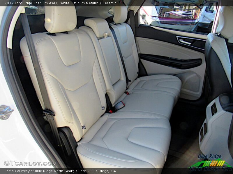White Platinum Metallic / Ceramic 2017 Ford Edge Titanium AWD