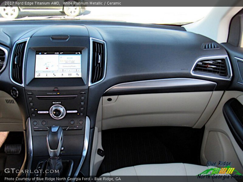 White Platinum Metallic / Ceramic 2017 Ford Edge Titanium AWD
