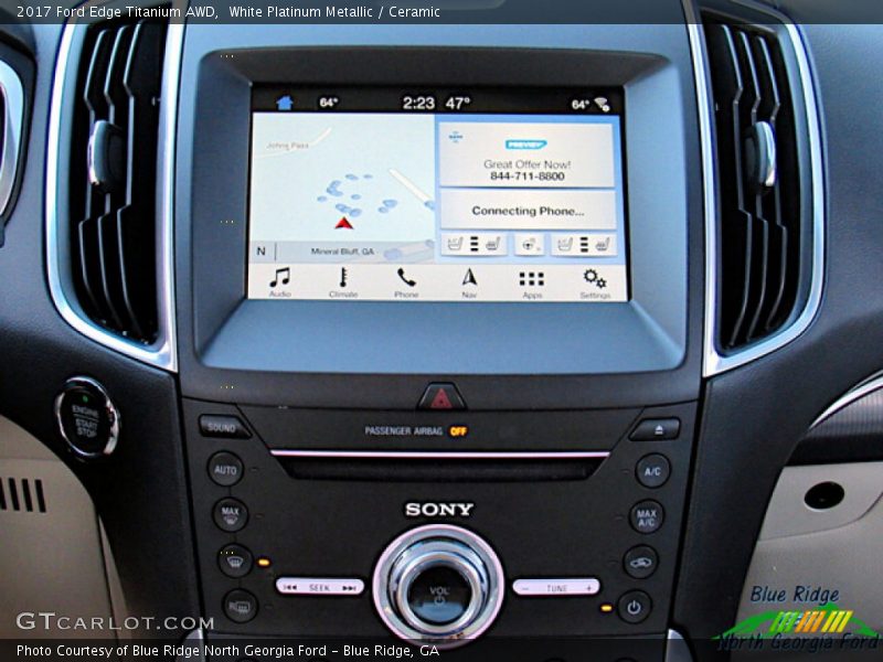 White Platinum Metallic / Ceramic 2017 Ford Edge Titanium AWD