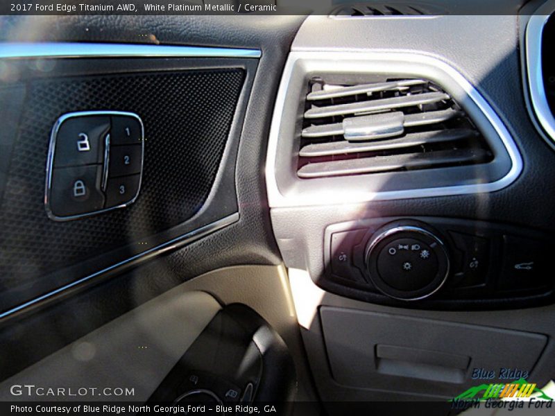 White Platinum Metallic / Ceramic 2017 Ford Edge Titanium AWD
