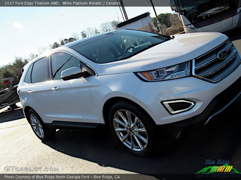 White Platinum Metallic / Ceramic 2017 Ford Edge Titanium AWD
