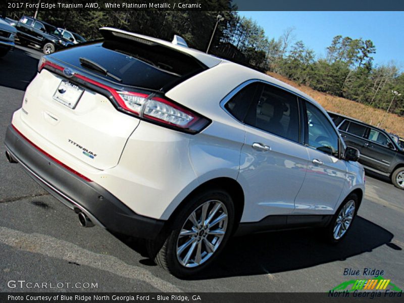 White Platinum Metallic / Ceramic 2017 Ford Edge Titanium AWD