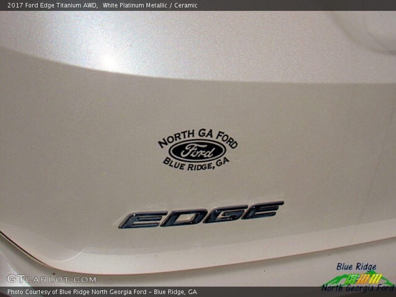 White Platinum Metallic / Ceramic 2017 Ford Edge Titanium AWD