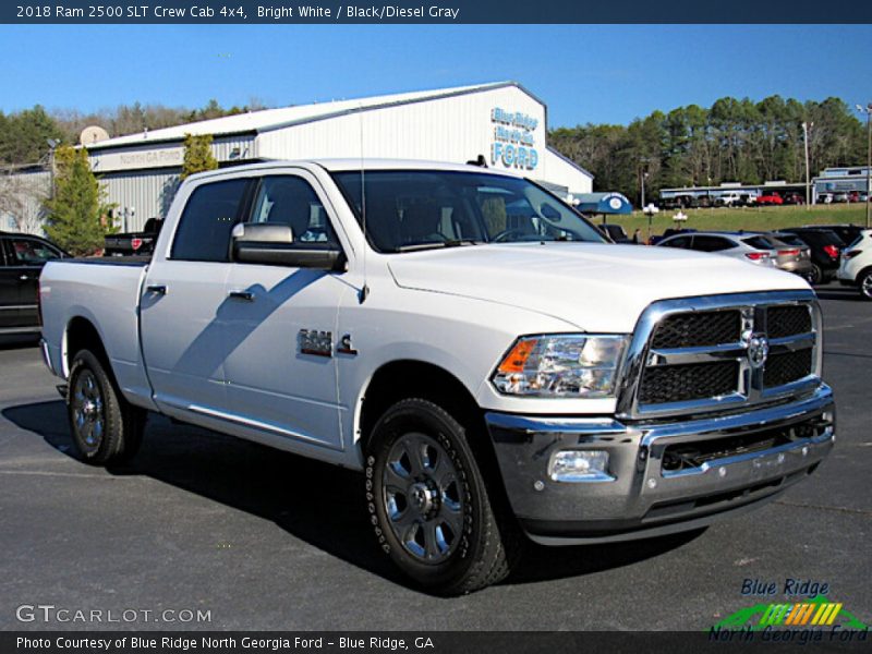 Bright White / Black/Diesel Gray 2018 Ram 2500 SLT Crew Cab 4x4