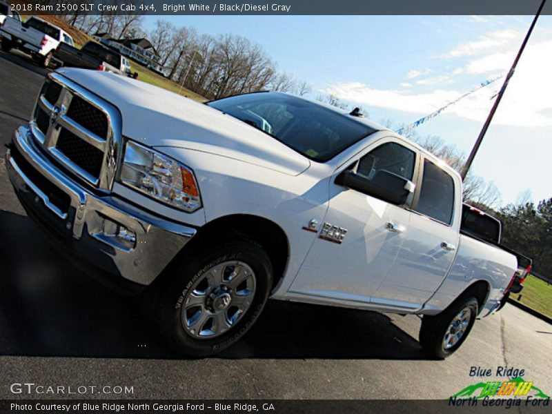 Bright White / Black/Diesel Gray 2018 Ram 2500 SLT Crew Cab 4x4
