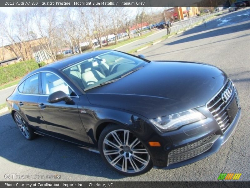 Moonlight Blue Metallic / Titanium Grey 2012 Audi A7 3.0T quattro Prestige