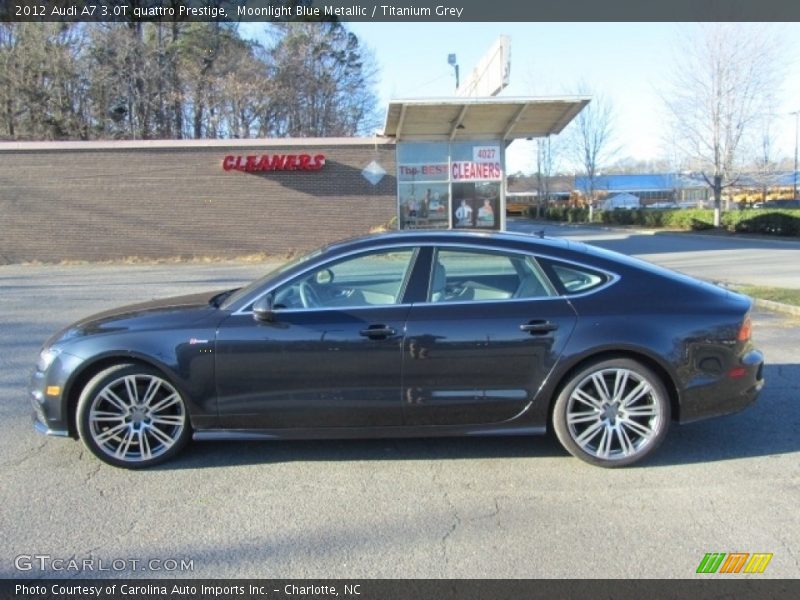 Moonlight Blue Metallic / Titanium Grey 2012 Audi A7 3.0T quattro Prestige