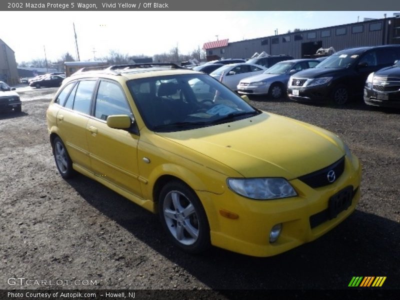 Vivid Yellow / Off Black 2002 Mazda Protege 5 Wagon