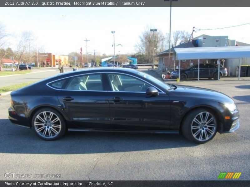 Moonlight Blue Metallic / Titanium Grey 2012 Audi A7 3.0T quattro Prestige