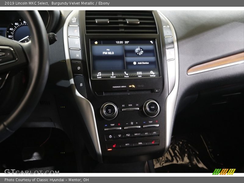 Burgundy Velvet Metallic / Ebony 2019 Lincoln MKC Select