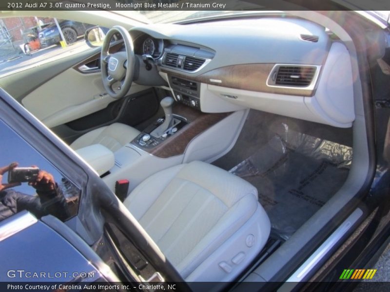 Moonlight Blue Metallic / Titanium Grey 2012 Audi A7 3.0T quattro Prestige