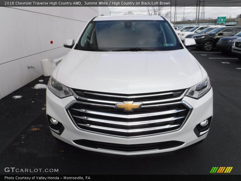 Summit White / High Country Jet Black/Loft Brown 2018 Chevrolet Traverse High Country AWD