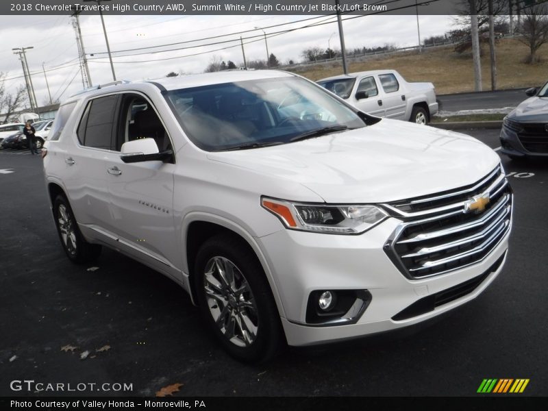 Summit White / High Country Jet Black/Loft Brown 2018 Chevrolet Traverse High Country AWD