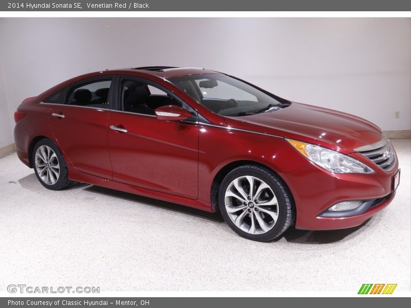 Venetian Red / Black 2014 Hyundai Sonata SE