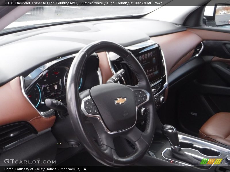 Summit White / High Country Jet Black/Loft Brown 2018 Chevrolet Traverse High Country AWD