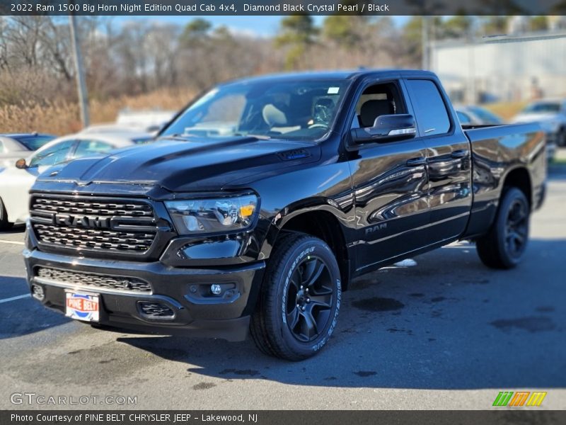 Diamond Black Crystal Pearl / Black 2022 Ram 1500 Big Horn Night Edition Quad Cab 4x4