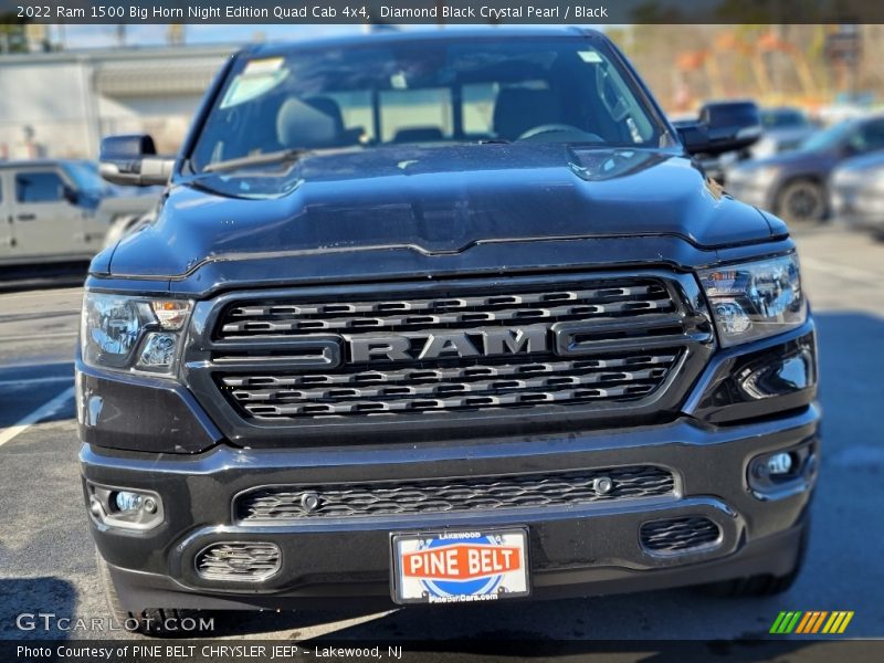 Diamond Black Crystal Pearl / Black 2022 Ram 1500 Big Horn Night Edition Quad Cab 4x4
