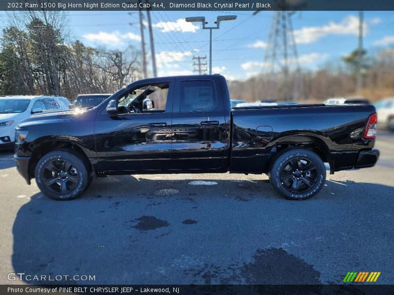 Diamond Black Crystal Pearl / Black 2022 Ram 1500 Big Horn Night Edition Quad Cab 4x4