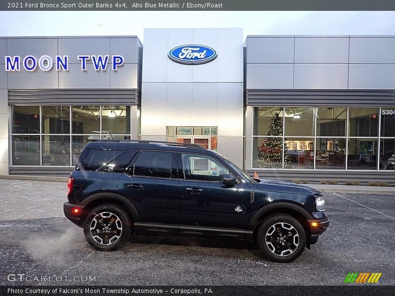 Alto Blue Metallic / Ebony/Roast 2021 Ford Bronco Sport Outer Banks 4x4