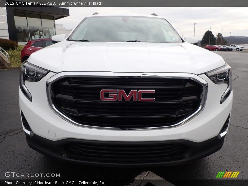 Summit White / Jet Black 2019 GMC Terrain SLE AWD
