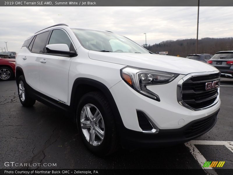 Summit White / Jet Black 2019 GMC Terrain SLE AWD