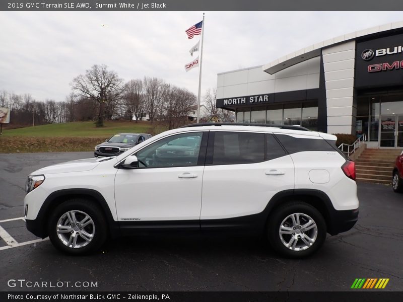 Summit White / Jet Black 2019 GMC Terrain SLE AWD