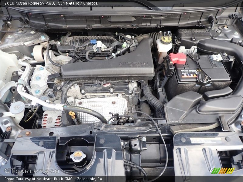 Gun Metallic / Charcoal 2018 Nissan Rogue SV AWD